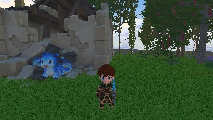 ตัวละคร Rune Ranger ชายในชุดสีน้ำตาลเขียวยืนหน้าอาคารหินใน Rune Origin